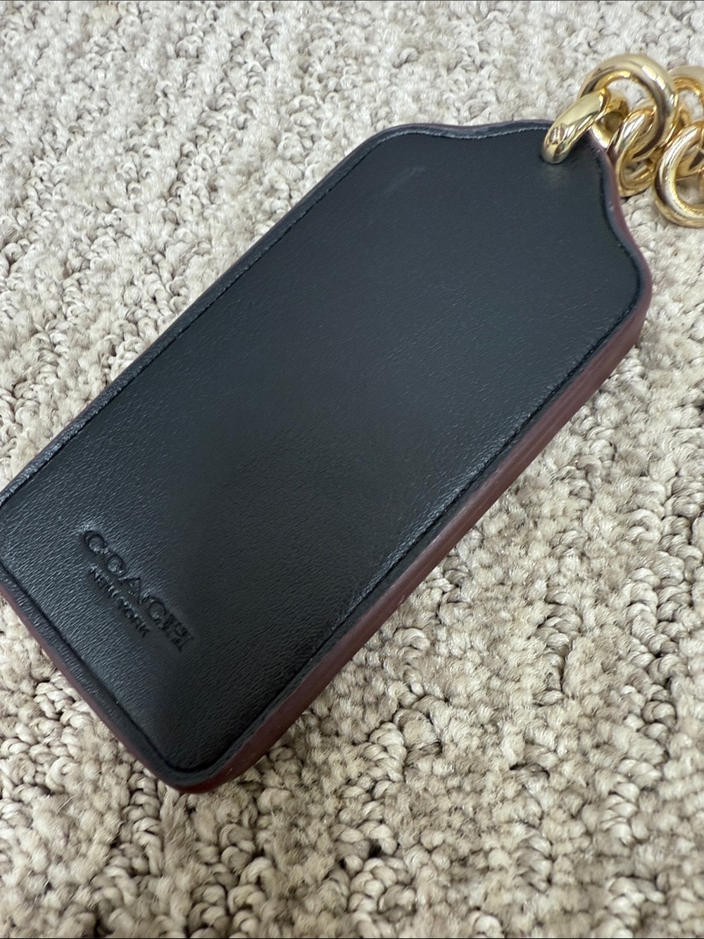 Coach White Butterfly Print Key Chain with Black Motif- NWOT - Picture 5 of 7